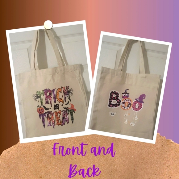 Halloween Trick or Treat Tote Bag - Picture 1 of 5